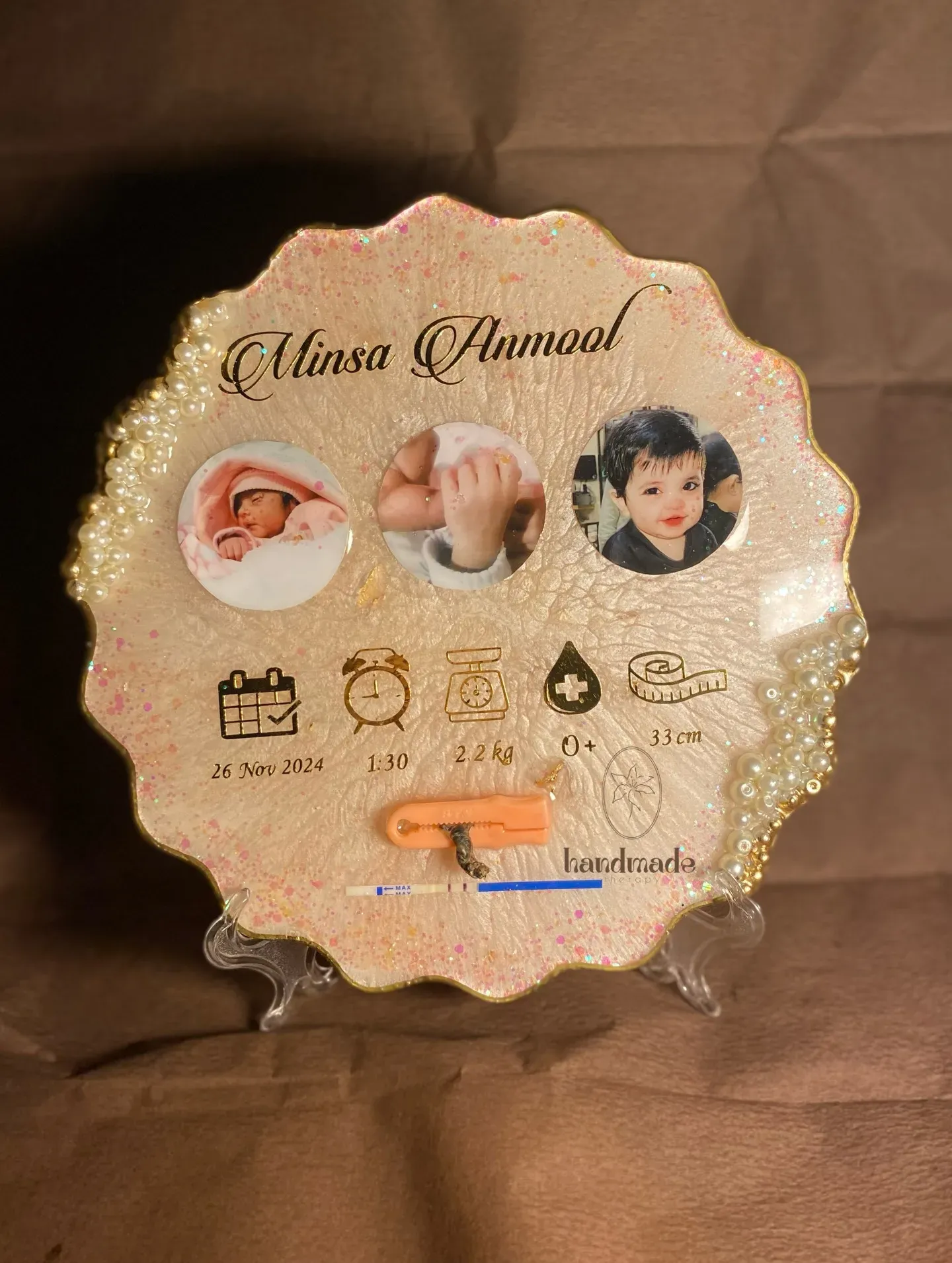 Personalized baby memory plaque, newborn keepsake, baby birth details, hospital keepsake and baby memory preservation, baby keepsake plaque.